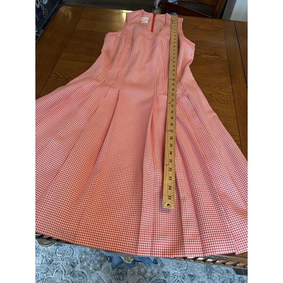 Vtg Saks Fifth Avenue Albert Nipon Red Gingham Picnic Dress & Blazer Plaid Sz M - Picture 13 of 14